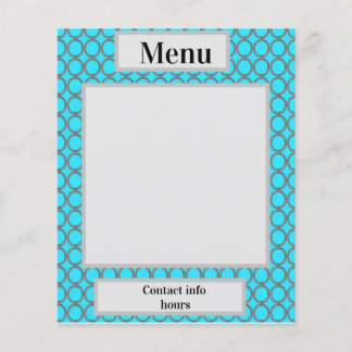 Blue circle background menu art paper