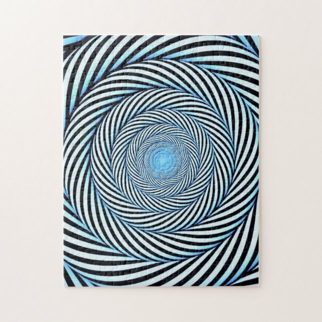 Blue Circle Challenging Optical Illusion Jigsaw Puzzle (Vertical)