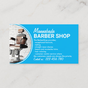 Blue Circle Hair Salon Pictures Barber Business Card