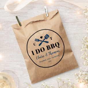 Blue Circle I Do BBQ Engagement Party Favour Bags
