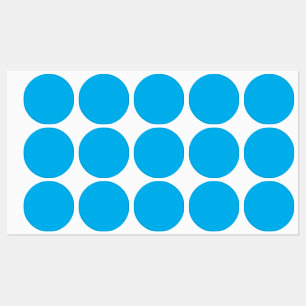 Blue Circle Labels Waterproof Stickers Organise