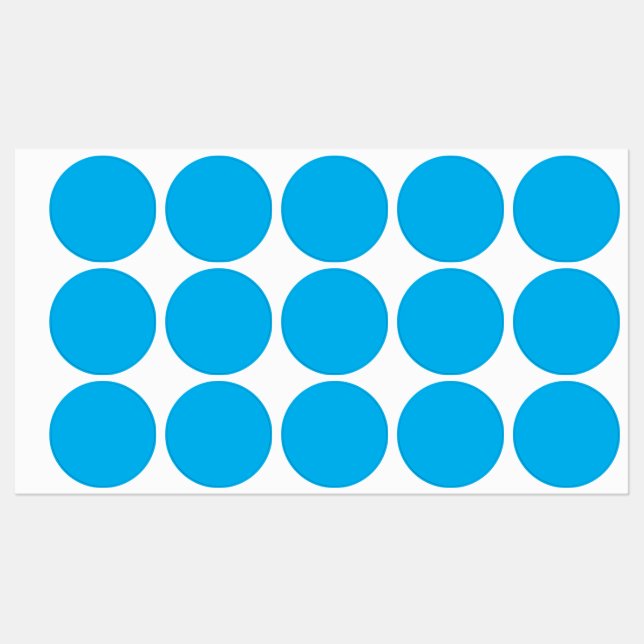 Blue Circle Labels Waterproof Stickers | Organise  (Sheet)