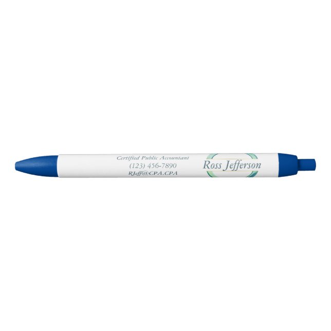 Blue Circle Logo Black Ink Pen (Front)