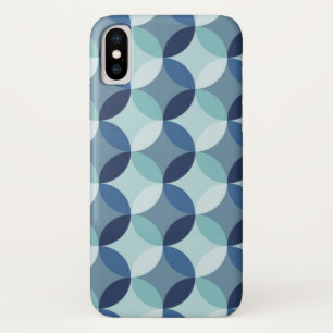 Blue Circle Pattern iPhone X Case