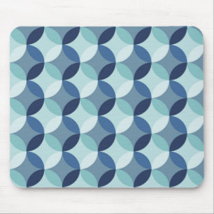 Blue Circle Pattern Mouse Mat