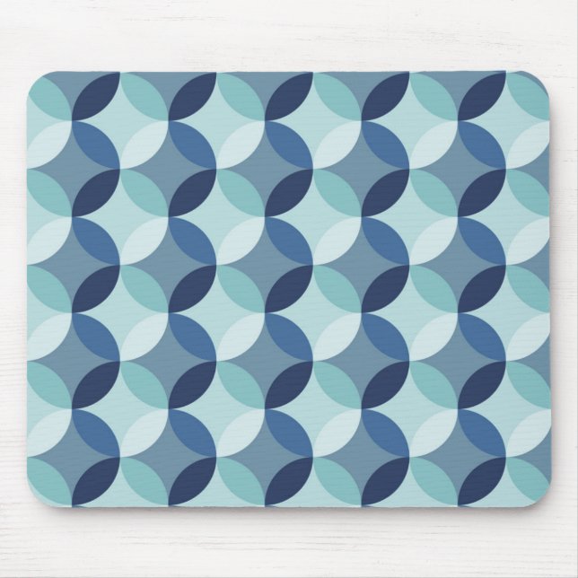 Blue Circle Pattern Mouse Mat (Front)