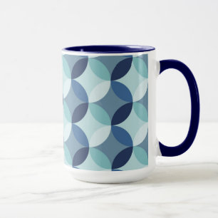 Blue Circle Pattern Mug