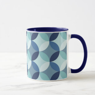 Blue Circle Pattern Mug