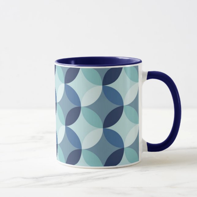Blue Circle Pattern Mug (Right)