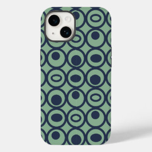 Blue Circles in Circles Case-Mate iPhone 14 Case