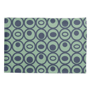 Blue Circles in Circles Pillowcase