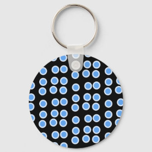 Blue Circles Key Ring