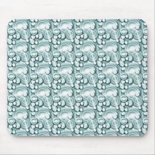 Blue Circles Pattern Mouse Mat