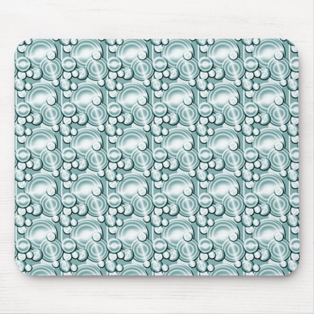 Blue Circles Pattern Mouse Mat (Front)