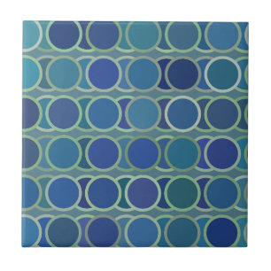 Blue Circles Pattern Tile