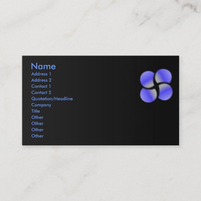 Blue Circles Profile Card (Front)