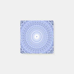 Blue circles swirl pattern post-it notes