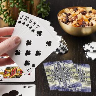 Blue Circles Symmetrical Fractal Playing Cards