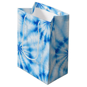 Blue Circles Tie Dye Medium Gift Bag
