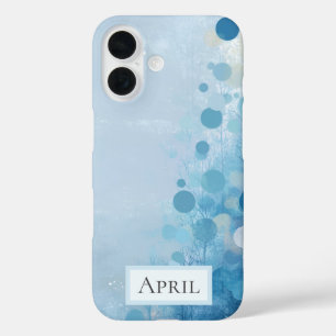 Blue Circles & Trees Case-Mate iPhone Case
