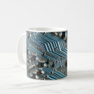 Blue Circuit Board Coffee Mug
