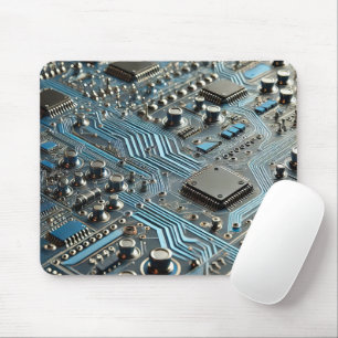 Blue Circuit Board Mouse Mat