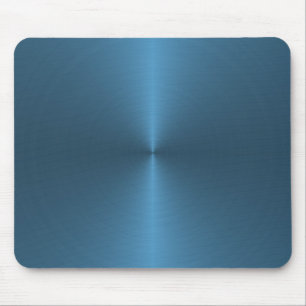 blue circular brushed mouse mat