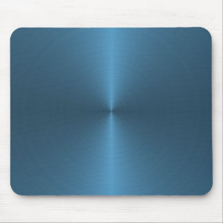 blue circular brushed mouse mat