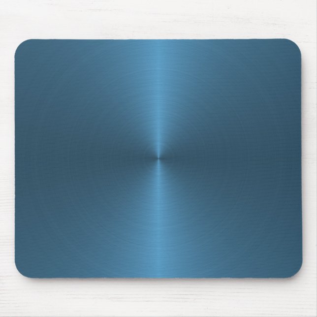 blue circular brushed mouse mat (Front)