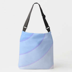 Blue Circular Swirls ombre  Crossbody Bag