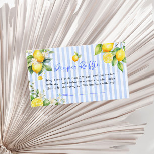 Blue Citrus Lemon Ciao Baby Diaper Raffle Card