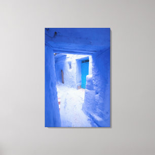 Blue City Alleyway Canvas Print