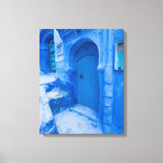 Blue City Door Canvas Print (Front)