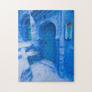 Blue City Door Jigsaw Puzzle