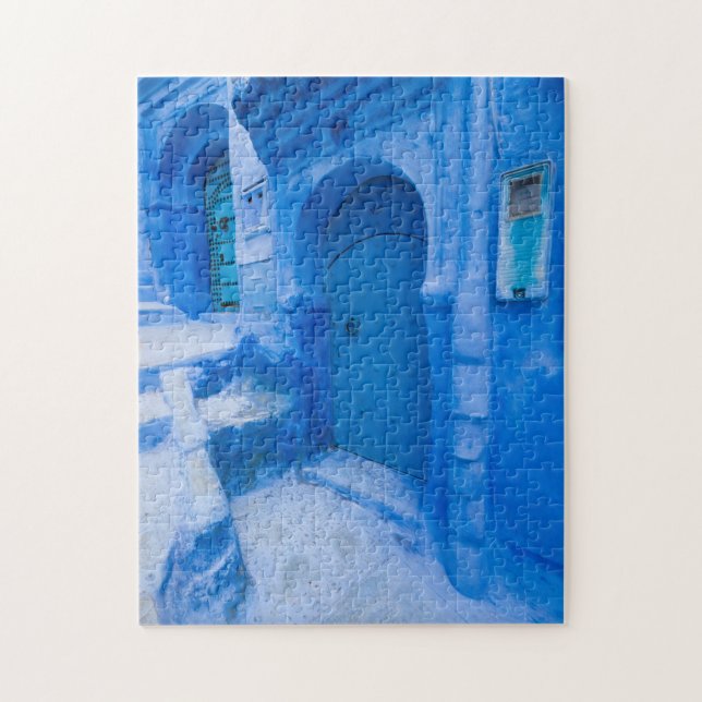 Blue City Door Jigsaw Puzzle (Vertical)