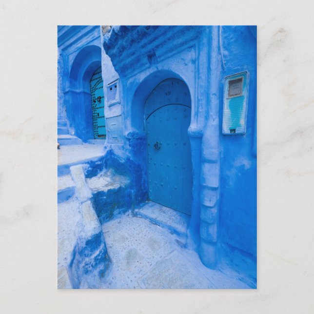 Blue City Door Postcard (Front)