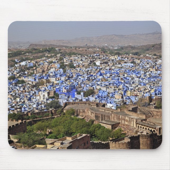 Blue City viewed from Mehrangarh Fort / Jodhpur, Mouse Mat (Front)