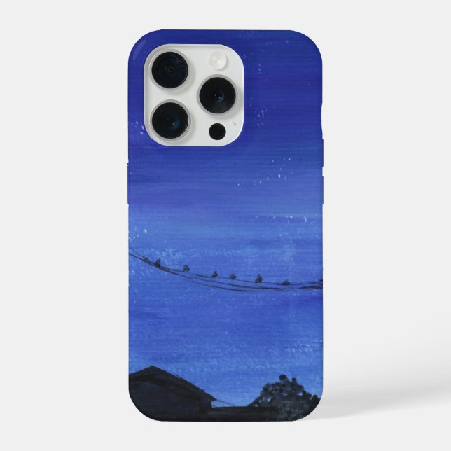 Blue Cityscape Phone Case (Back)