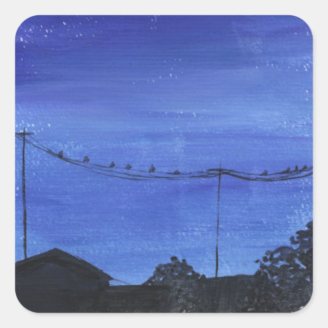 Blue Cityscape Stickers (Front)