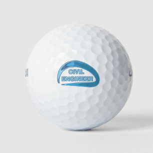 Blue Civil Engineer Golf Balls
