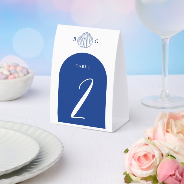 Blue Clam Seashells Coastal Seaside Beach Wedding (Insitu(Wedding))