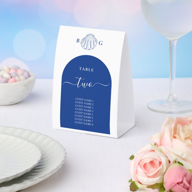 Blue Clam Seashells Coastal Seaside Beach Wedding (Insitu(Wedding))