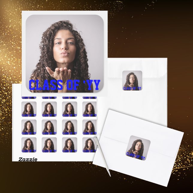 Blue Class of 2024 Favour Bag Photo Sticker (Creator Uploaded)