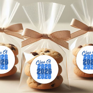Blue Class Of Graduation Classic Round Sticker