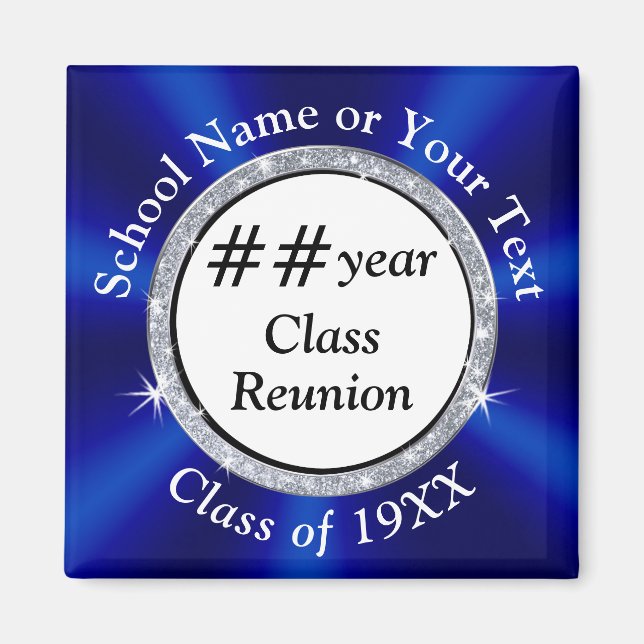 Blue, Class Reunion Favours Magnets, Change COLORS Magnet (Front)