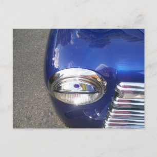 Blue Classic Car Postcard