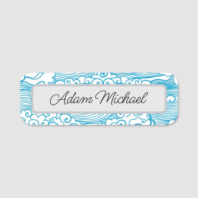Blue Claud Name Tag Style (Front)