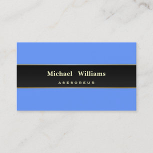 BLUE CLEAN ELEGANT CLASSIC PROFESSIONAL BUSINESS CARD