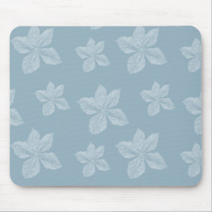 Blue Clematis Flowers Mouse Mat