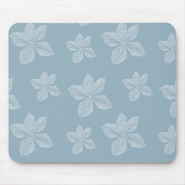 Blue Clematis Flowers Mouse Mat (Front)